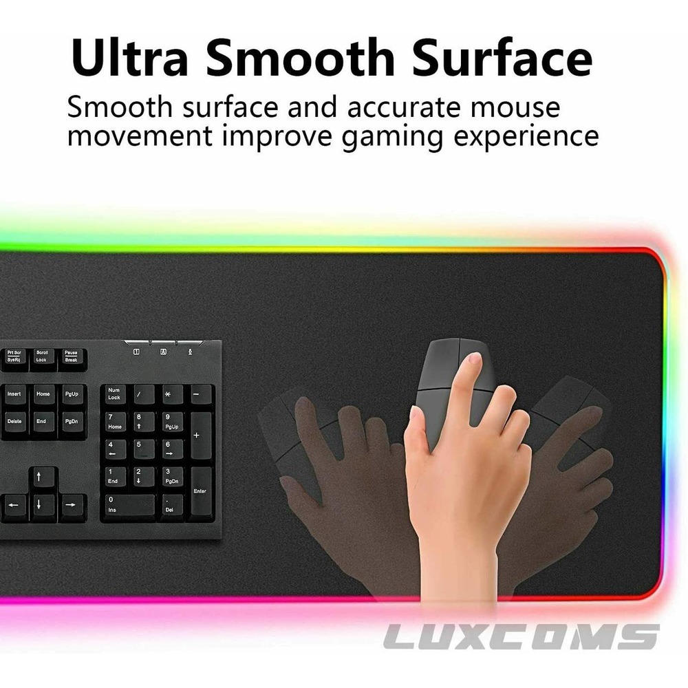 RGB Soft Gaming Mouse Pad Large light Led Mousepad